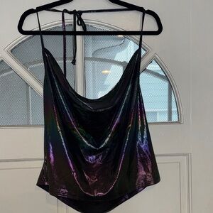 SHEIN Curve Black and Blue Top